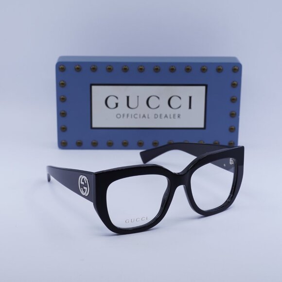 Final Price! Gucci GG1846O 001 Black Eyeglasses 54mm - Picture 1 of 10